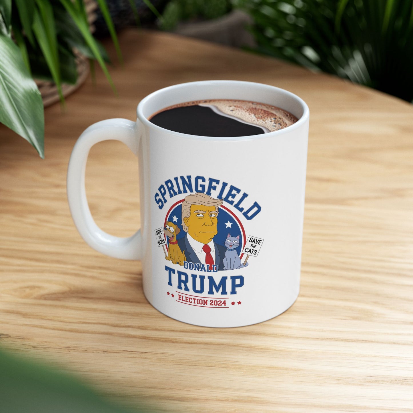 Springfield Save The Animals Donald Trump | 2024 Election | Ceramic Mug, (11oz)