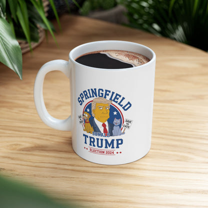 Springfield Save The Animals Donald Trump | 2024 Election | Ceramic Mug, (11oz)