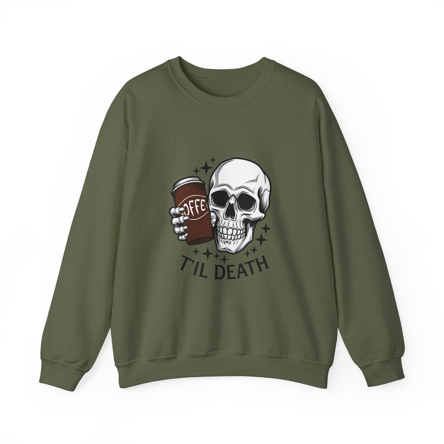 Coffee Til Death | Unisex Crewneck Sweatshirt