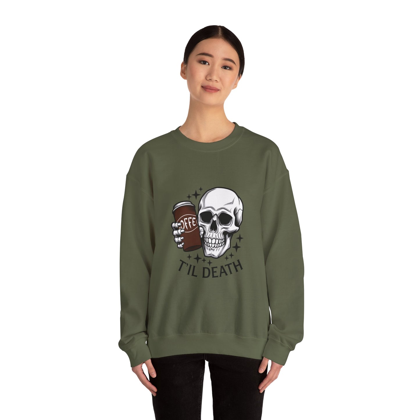 Coffee Til Death | Unisex Crewneck Sweatshirt