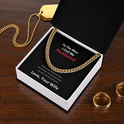 To The Man I Call Husband | Cuban Link Chain