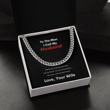 To The Man I Call Husband | Cuban Link Chain