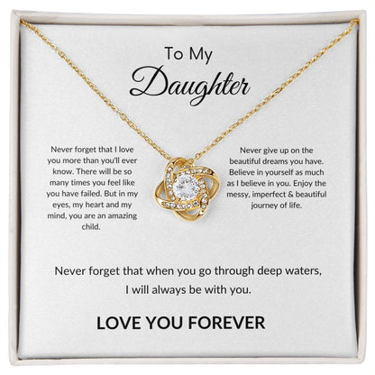 To My Daughter | Love Knot Necklace