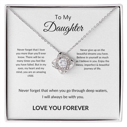 To My Daughter | Love Knot Necklace