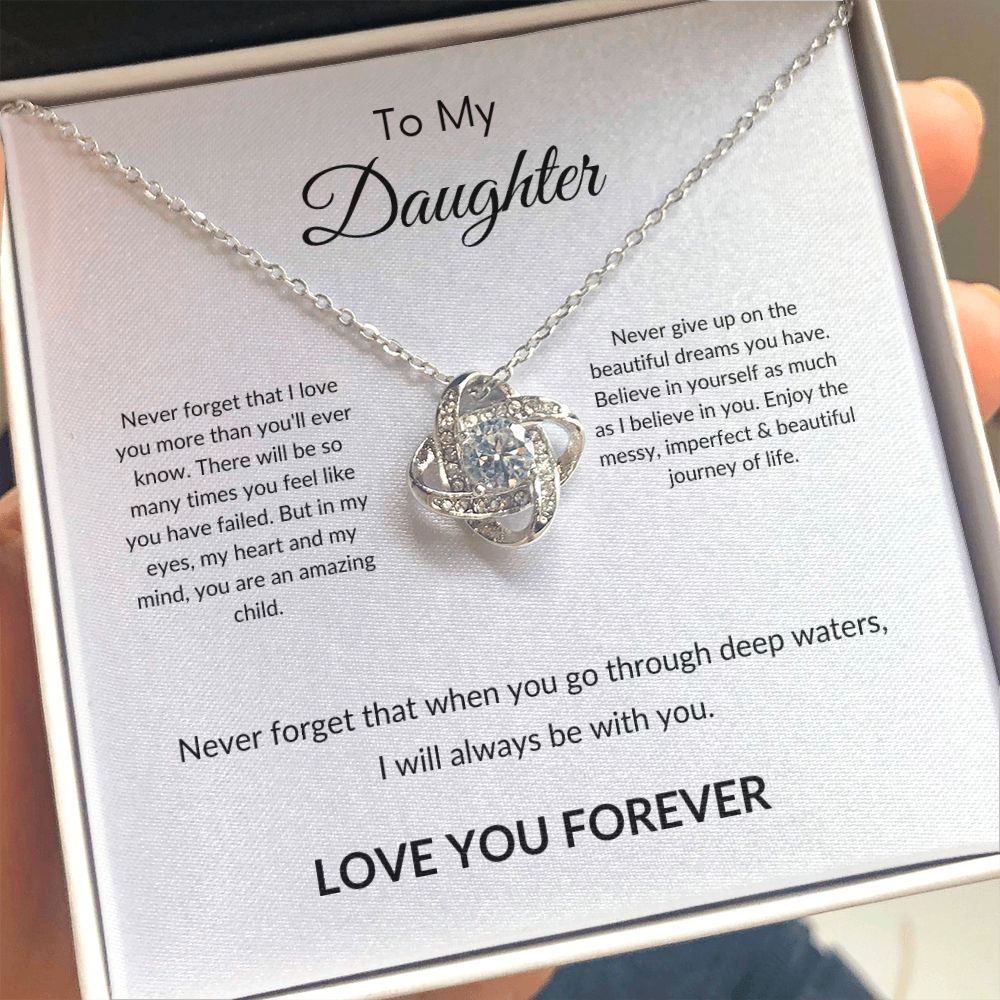 To My Daughter | Love Knot Necklace