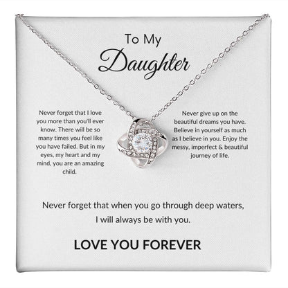 To My Daughter | Love Knot Necklace