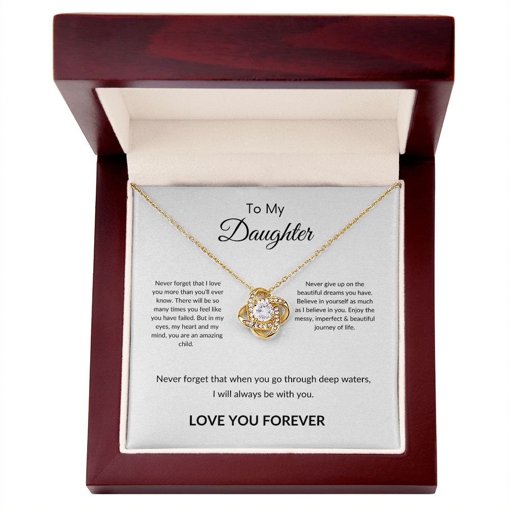 To My Daughter | Love Knot Necklace