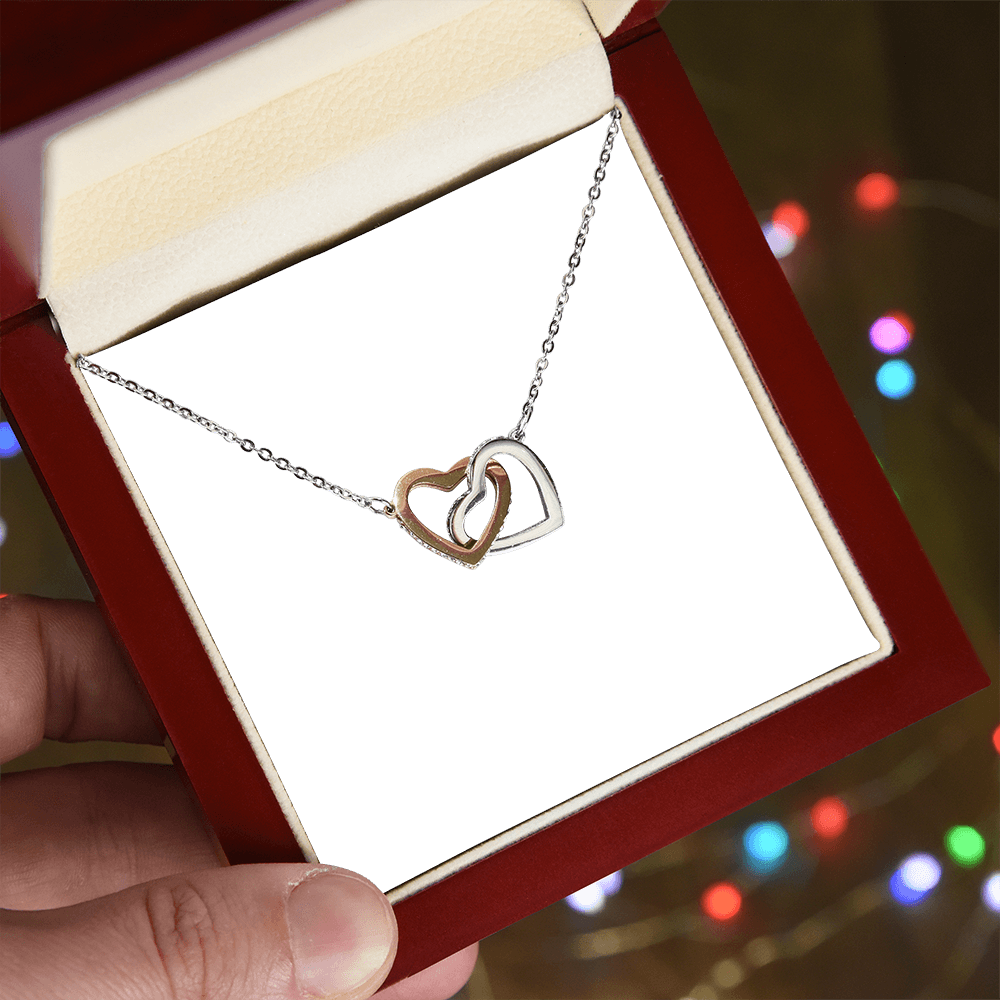 To My Beautiful Daughter | Interlocking Hearts Necklace