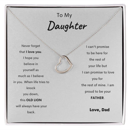 To My Daughter | Delicate Heart Necklace