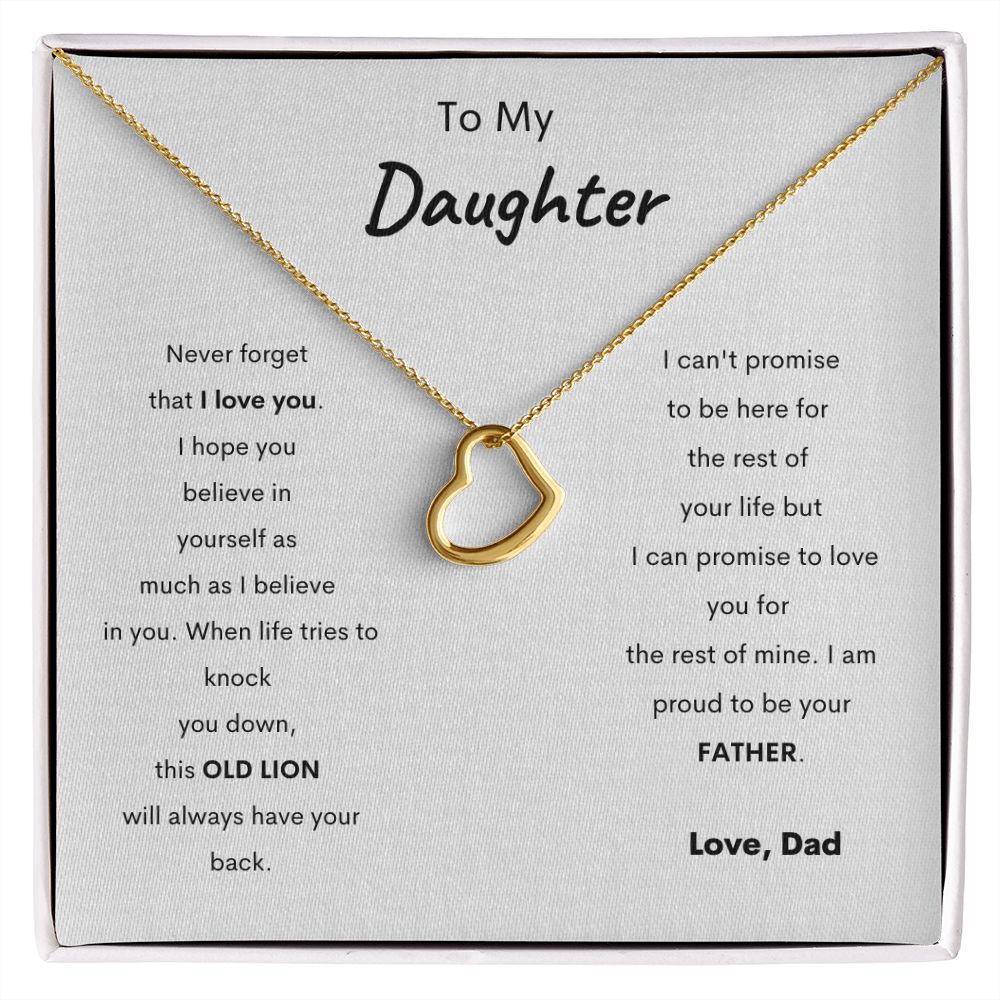 To My Daughter | Delicate Heart Necklace