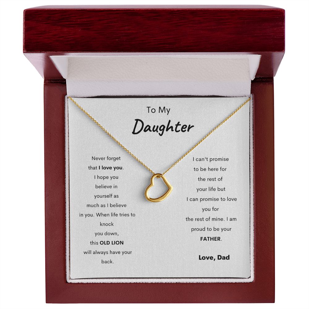 To My Daughter | Delicate Heart Necklace