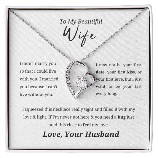 To My Beautiful Wife | Forever Love Necklace