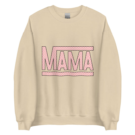 Mama Pink Checkered | Unisex Sweatshirt